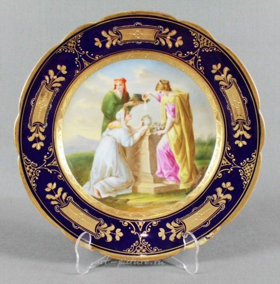 Royal Vienna Porcelain , 19Th C. Royal Vienna Plate