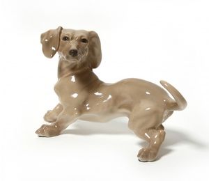 Porcelain figurine "Dachshund".Bing & Grondahl.
