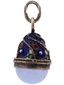 RUSSIAN GILT SILVER CLOISONNE ENAMEL EGG PENDANT