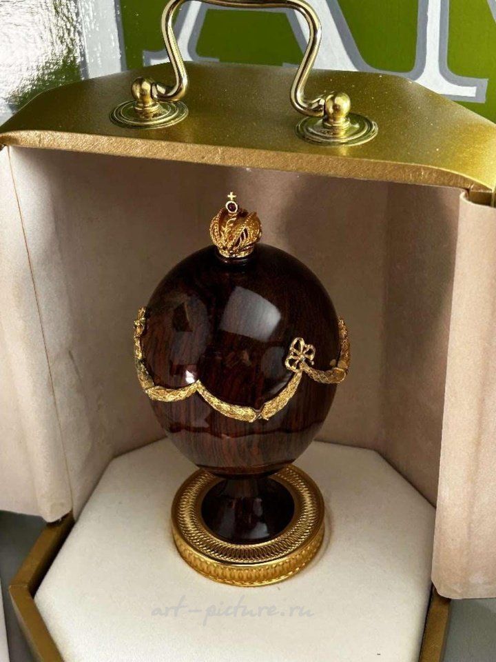 Русское серебро , Яйцо Theo Faberge Swag из 24-каратного золота, лимитированное издание 1985 года
