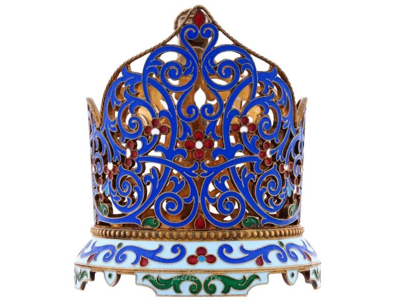 Русское серебро , Подстаканник для чайного стакана с ложкой