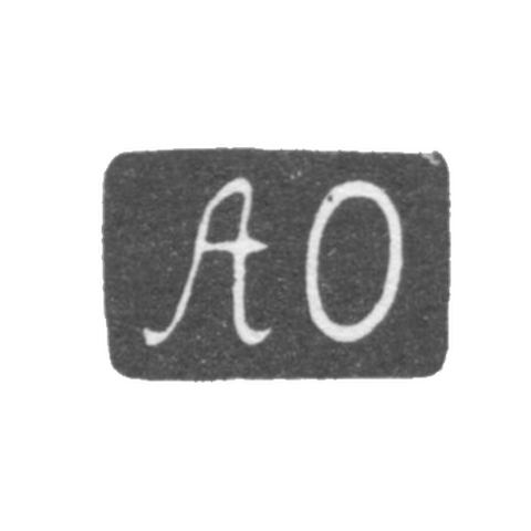 Claymo of an unknown master of Archangelska - initials of AO 1867