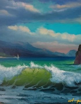 купить "Скала одиночества" холст, масло 