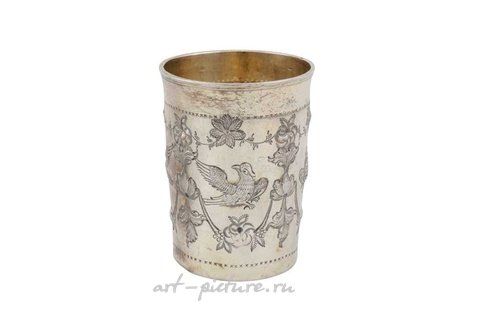 Russian silver, An Alexander I early 19th century Russian 84 zolotnik beaker...