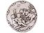 Антикварный серебряный поднос русского производства 19 века с рельефным декором