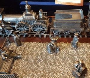 Jewelry sculptural composition Nikolaev railway, silver
