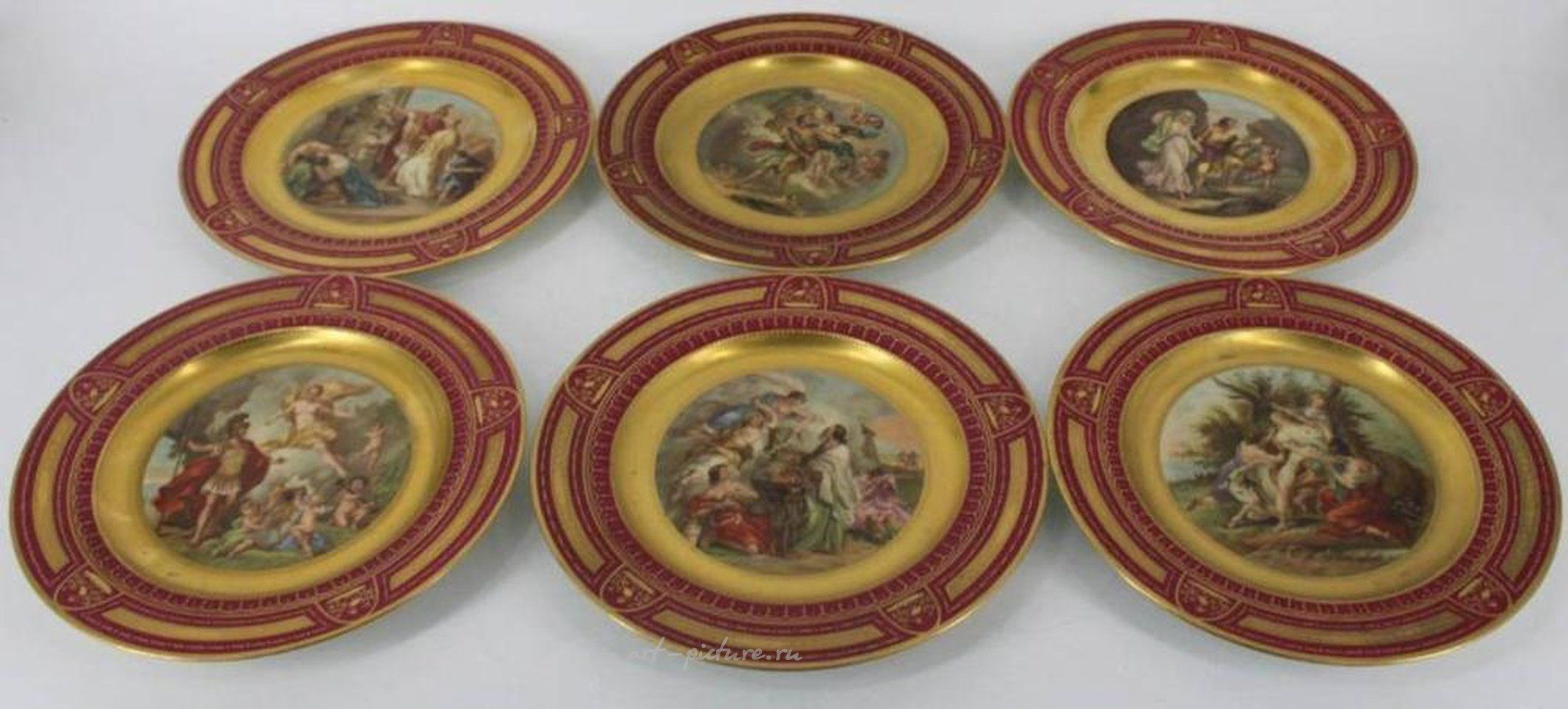 Royal Vienna Porcelain , 12 Royal Vienna Porcelain Plates