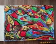 "Abstraction No. 1" Oil Pastel