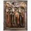 Russian Icon with Three Holy Martyrs and Silver Basma