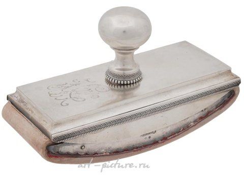 Russian silver, RUSSIAN IMPERIAL 84 SILVER WOODEN INK BLOTTER