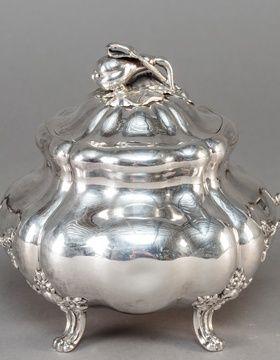 Russian Silver Sugar with a lid, Russian Empire (Russia)
