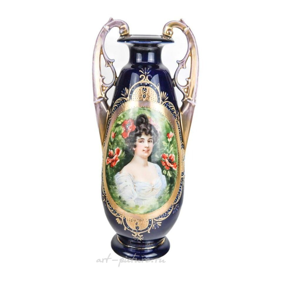 Royal Vienna Porcelain , Royal Vienna Twin-Handled Vase