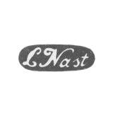 Claymo Master Nast L. Minsk - initials of "L Nast" - 1856-1877.