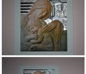 Bas -relief "mother and child" bas -relief