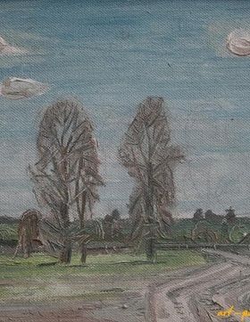 купить Моя бывшая деревня. Картон, масло. 28 х 38 см