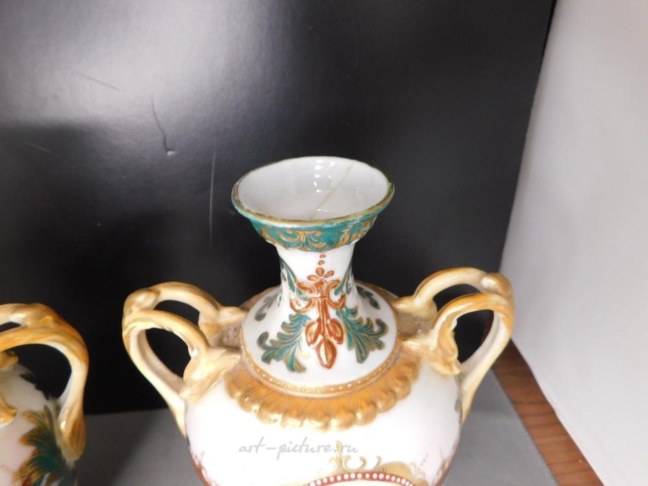 Royal Vienna Porcelain , Pair of Egyptian Revival Ewers