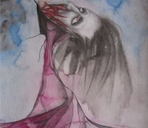 Pain Watercolor, pencil, watercolor paper
