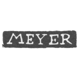 Mr. Meyer Karl Friedrich - Leningrad - initials of "MEYER"