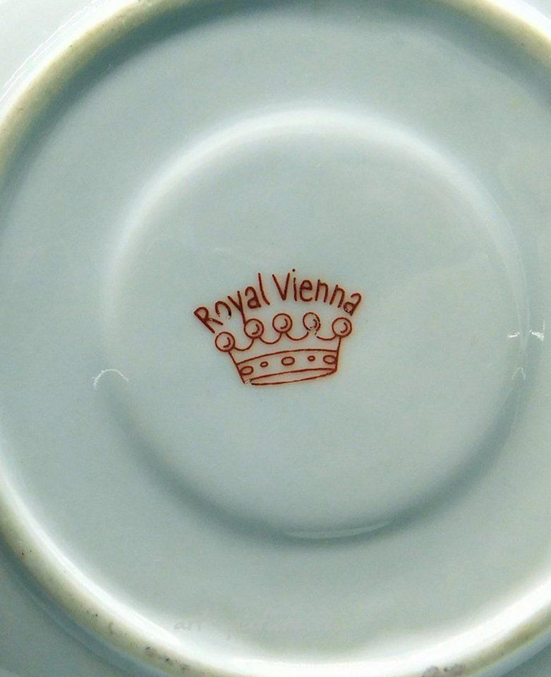 Royal Vienna Porcelain , DEMITASSIE CUP & SAUCER