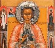 Икона святого Пантелеимона. Россия, вторая половина XIX века.
