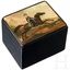稀有的俄罗斯纸浆和漆制成的盒子，上面有一名骑在马上的骑兵。