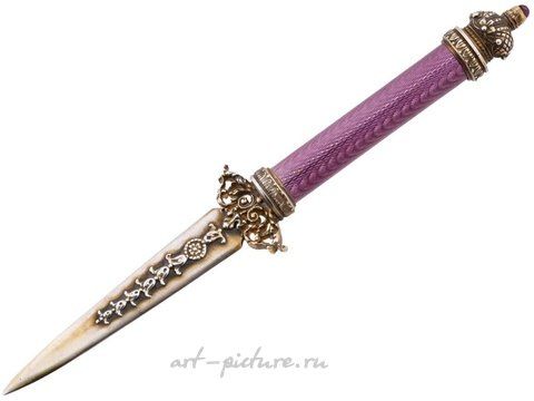 Russian silver, RUSSIAN GILT SILVER GUILLOCHE ENAMEL LETTER OPENER