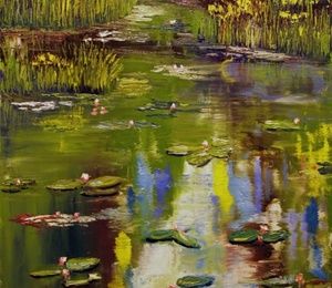 Pond canvas, oil