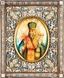 Икона святого Иоасафа Белгородского с серебряно-золоченым оформлением