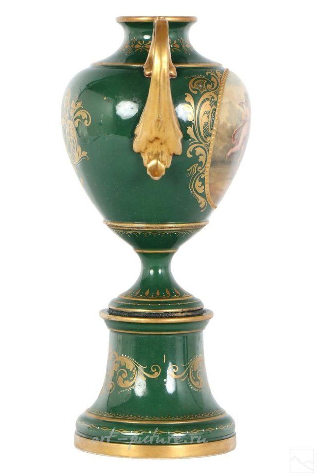 Royal Vienna , Фарфоровая урна-ваза Royal Worcester с драконами, 19 век