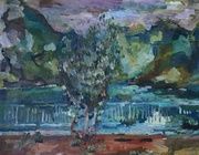 Montenegro.Landscape with olive.Canvas, oil.68 x 80 cm