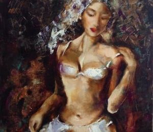 White sensuality canvas/oil