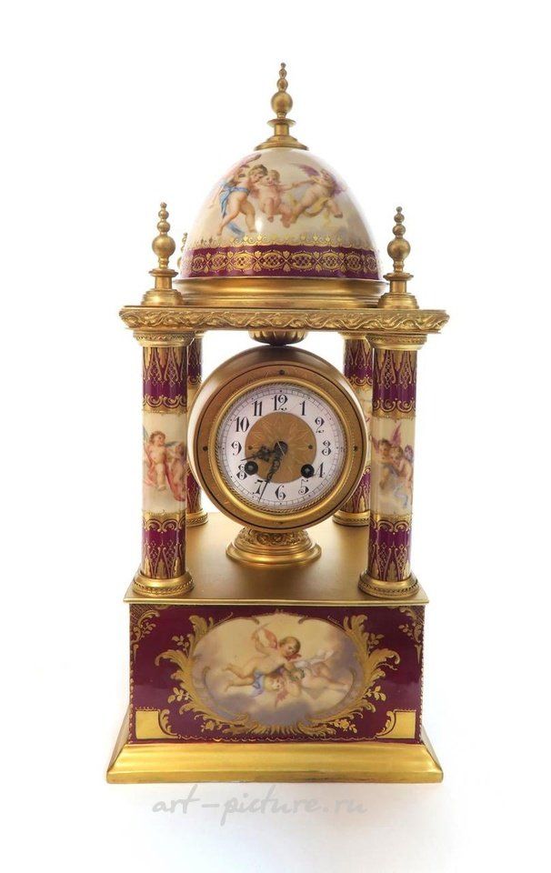 Royal Vienna Porcelain , Large 19th C. Royal Vienna Austrian Clock