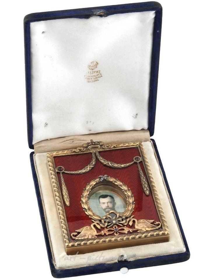Русское серебро , Русская серебряная эмаль, бриллианты, рамка Николая II