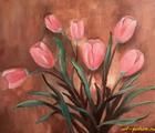 Статуэтка Tulips acrylic, canvas