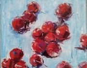 Winter cherry oil, canvas