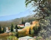Crimean houses oil, canvas