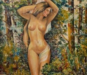 "Among birches" canvas / oil
