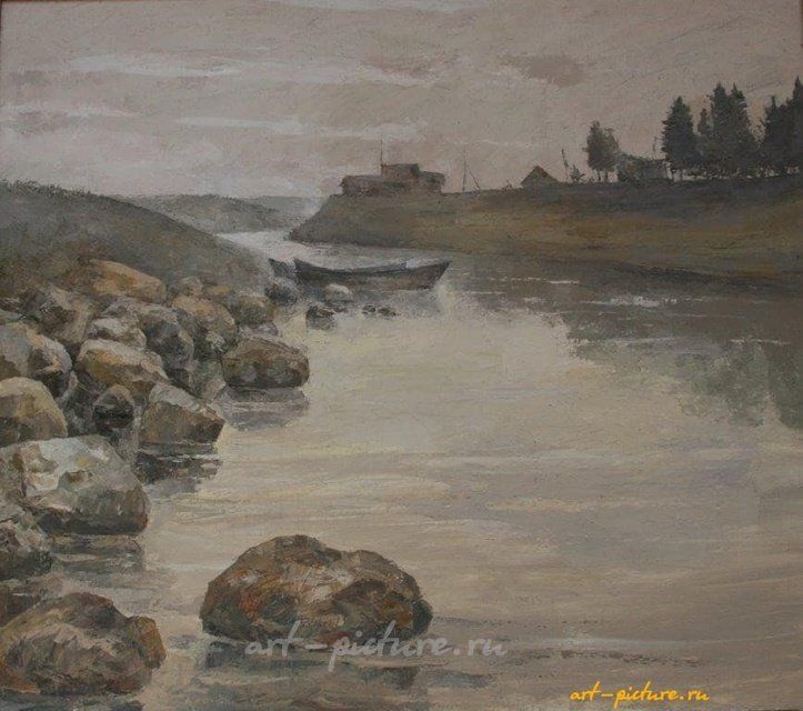 У реки. Холст, масло. 42 х 68 см.