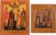 Две иконы, изображающие выбранных святых. Россия, 18-19 век.