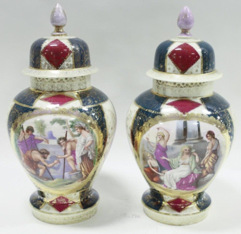 Royal Vienna , Фарфоровая пара с портретами из Королевской Вены