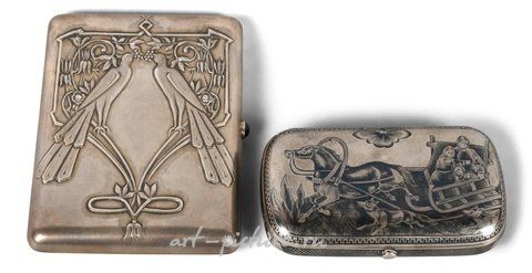 Russian silver, RUSSIAN SILVER CIGARETTE CASE