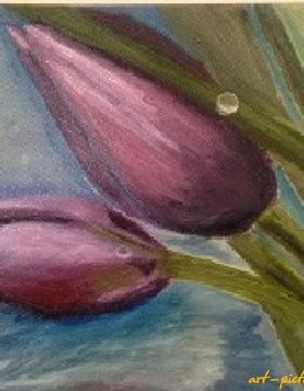 купить Тюльпаны масло, холст