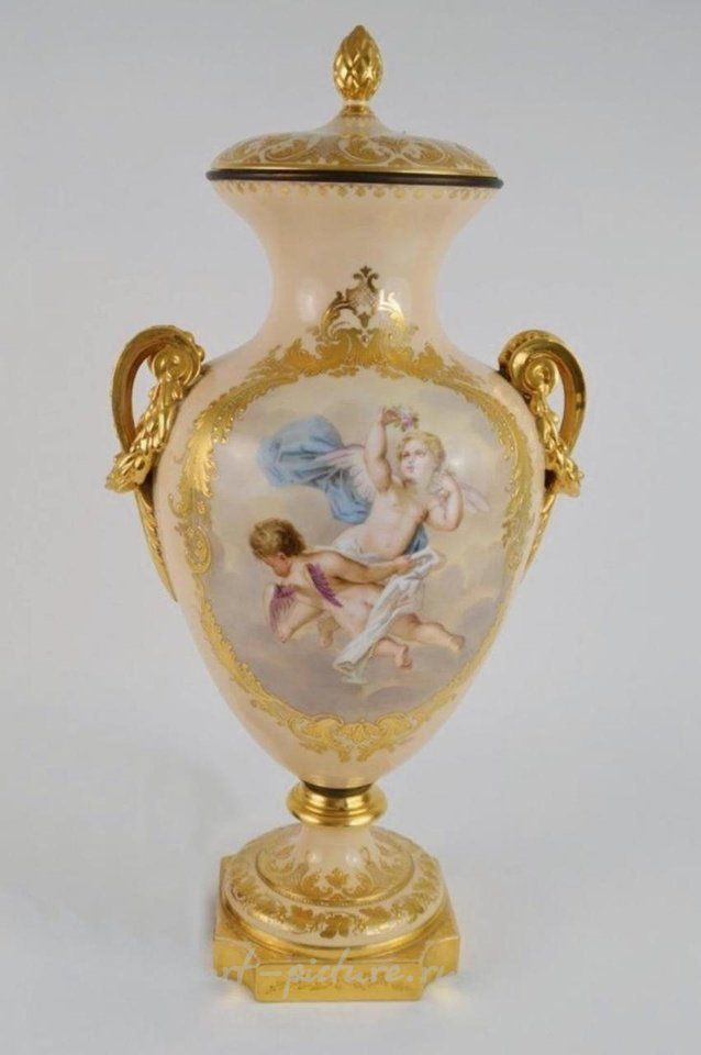 Royal Vienna Porcelain , A LARGE ROYAL VIENNA VASE 26 INCHES HIGH