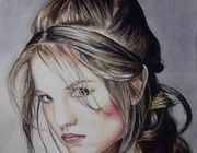 Girl watercolor, paper
