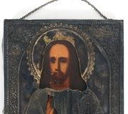 Икона Русского православного Христа Пантократора с ризой