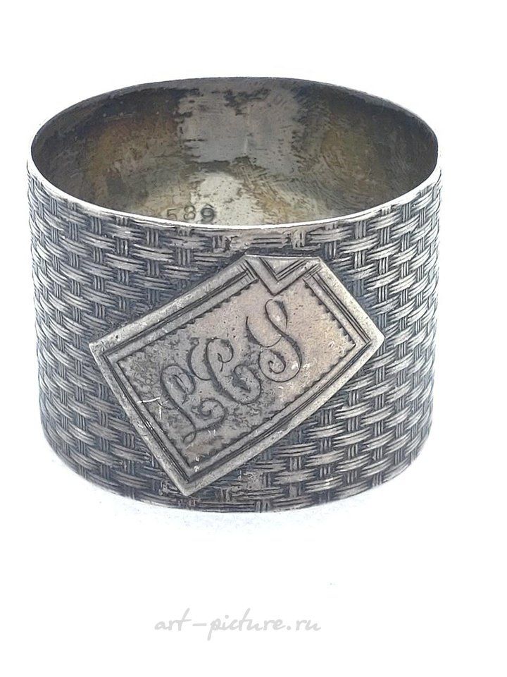 Русское серебро , Серебряное кольцо для салфеток в коробке