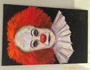 Clown acrylic, canvas