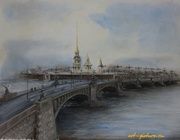 Trinity bridge oil, canvas