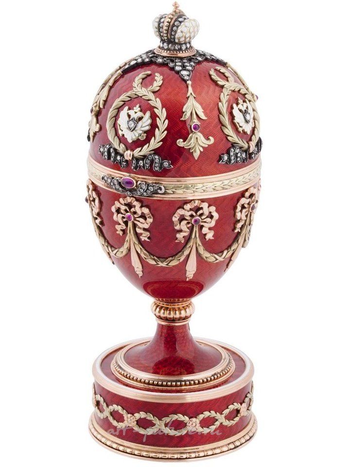 Русское серебро , Прекрасное русское презентационное яйцо овальной формы