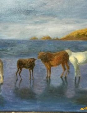 купить Гоанские коровы Масло, холст 